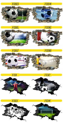 Naklejka samoprzylepna dziura 3D piłka nożna TANIO na Arena.pl