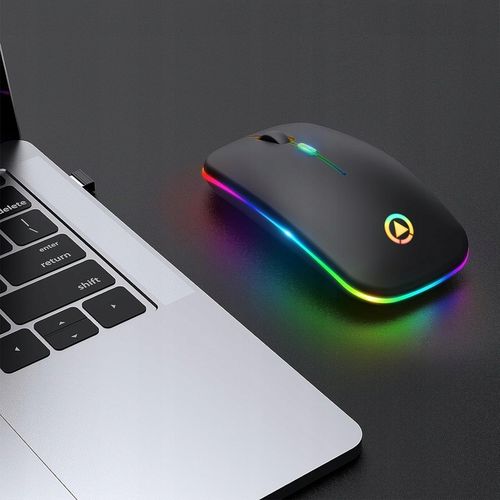 MYSZKA BEZPRZEWODOWA MYSZ OPTYCZNA SLIM LED CICHA BEZKLIKOWA 1600dpi na Arena.pl