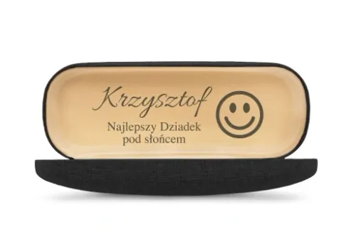 Etui na Okulary BLACK z GRAWEREM GRATIS Prezent na Dzień Babci i Dziadka na Arena.pl