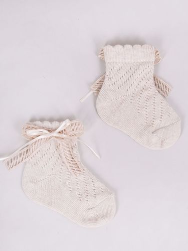 Skarpety dziewczęce ażurowe z kokardką 3PAK 17-19 YOCLUB na Arena.pl