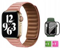 PASEK SKÓRZANY DO APPLE WATCH 1 2 3 4 5 6 7 8 9 SE 42/44/45/49MM + SZKŁO