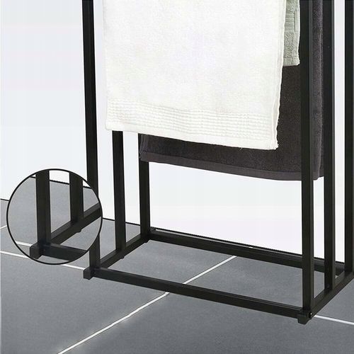 STOJAK NA RĘCZNIKI WIESZAK STOJĄCY PODŁOGOWY DO ŁAZIENKI METALOWY STABILNY na Arena.pl