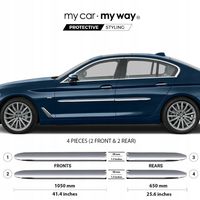 BMW 5 G30, F90 - Listwy CHROM Drzwi Ochronne