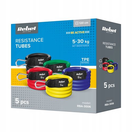 Gumy oporowe ekspandery zestaw do ćwiczeń rehabilitacji 80kg uchwyt na Arena.pl