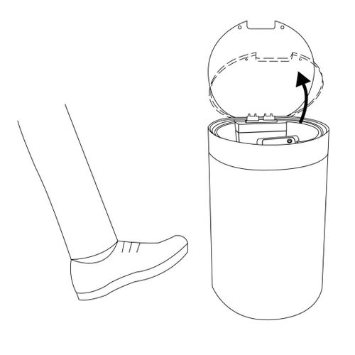 Kosz na śmieci automatyczny JUNK biały na Arena.pl