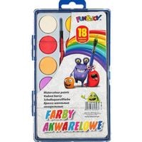 Farby akwarelowe szkolne Fun&Joy TITANUM 18 kolorów