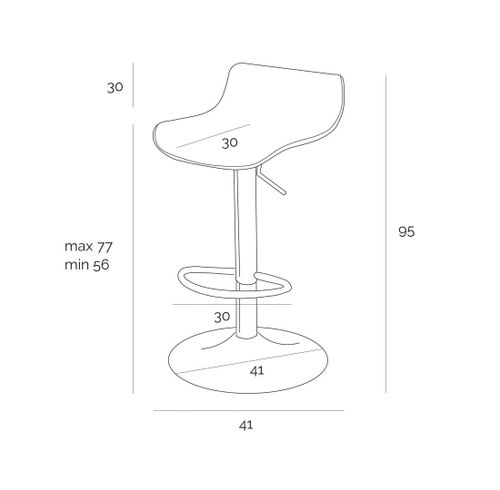 Stołek barowy Bar One Simplet biały mat na Arena.pl