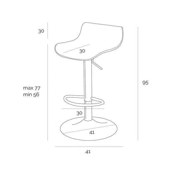 Stołek barowy Bar One Simplet biały mat zdjęcie 2