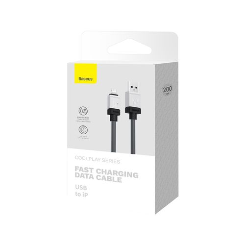 kabel przewód do iphone coolplay usb - lightning 2.4a 2m czarny na Arena.pl