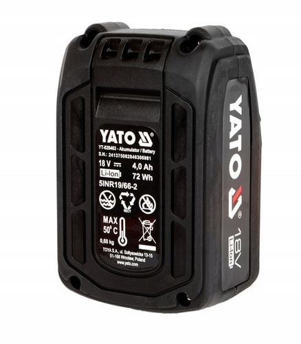 AKUMULATOR YATO 18V LI-ION 4,0AH BATERIA ELEKTRONARZĘDZI SYSTEM na Arena.pl