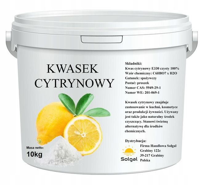 Kwas kwasek cytrynowy spożywczy E330 czysty 10kg zdjęcie 1