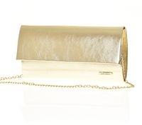 Laura Biaggi - elegancka torebka wizytowa złota łańcuszek JP115