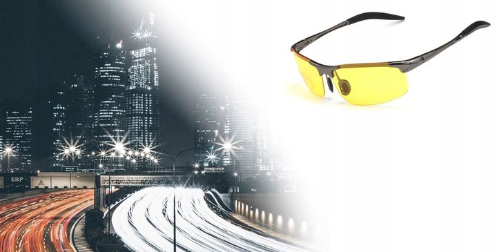 Okulary męskie dla kierowców jazdy nocą polaryzacyjne uv400 etui polarzone zdjęcie 8