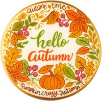 CIASTKO LUKROWANE HALLO AUTUMN COLORS ROZ.M KOŁO JESIEŃ RĘCZNIE ROBIONE