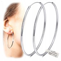 KOLCZYKI SREBRNE 925 KÓŁKA KOŁA 40 mm ELEGANCKIE GRUBE KREOLKI SREBRO 925