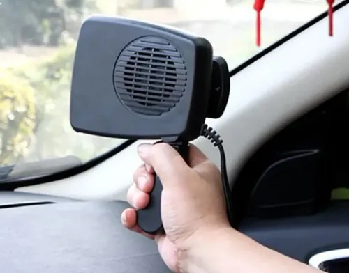 GRZEJNIK SAMOCHODOWY FARELKA NAGRZEWNICA DMUCHAWA NA SZYBE DO AUTA 12V 200W na Arena.pl