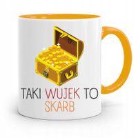 Kubek Żółty Prezent Dla Wujka Taki Wujek To Skarb Z Nadrukiem Ze Zdjęciem