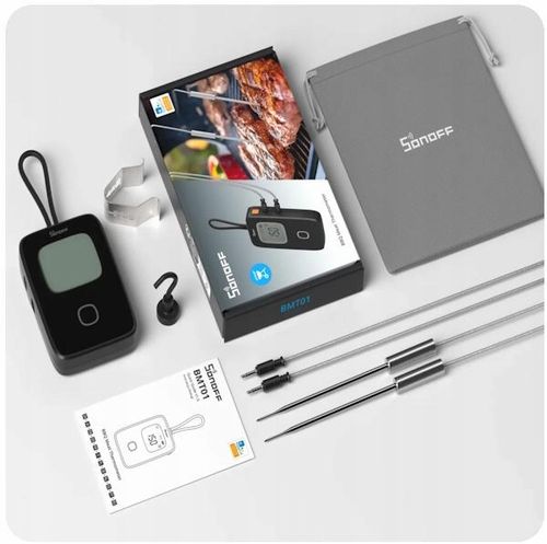 SONOFF Termometr Do Mięsa BBQ BMT01 Pomiar Od 0 Do 300 Stopni Bluetooth na Arena.pl