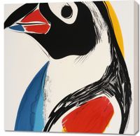 Obraz 90x90cm Portret Ptaka