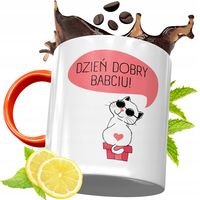 Kubek Pomarańczowy Dla Babci Dzień Babci Prezent Z Nadrukiem Ze Zdjęciem