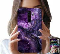 ETUI DO XIAOMI NOTE 8 PRO - FIOLETOWY MARMUREK MODNE KOBIECE + SZKŁO