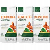 Kurkuma + piperyna | Suplement diety Medica Herbs 3x60 kapsułek