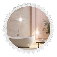 LUSTRO KRYSZTAŁOWE DO ŁAZIENKI REA YH-3564 LED OKRĄGŁE KOŁO 60x60 cm DOTYK