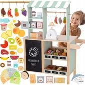 SUPERMARKET SKLEP XXL KAWIARNIA STRAGAN WIELOFUNKCYJNY DREWNIANY 5w1
