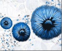 60CM 50CM OBRAZ ŚCIENNY NIEBIESKIE DMUCHAWCE DRUK PŁÓTNO