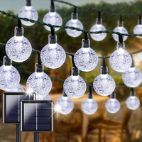 GIRLANDA 10M LAMPKI SOLARNE 100 LED ŁAŃCUCH KULE OGRODOWE OZDOBA NA BALKON
