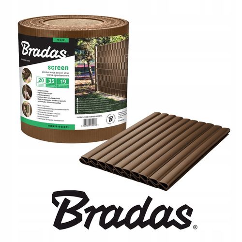 Taśma ogrodzeniowa brązowa 19 cm x 35 m OSŁONA NA OGRODZENIE PANELOWE PŁOT na Arena.pl