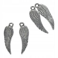 Zawieszka SKRZYDŁO ANIELSKIE 5x17mm platyna 10szt.