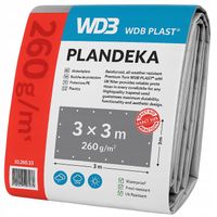 PLANDEKA 3x3 PREMIUM 260g GRUBA MROZOODPORNA UV OSŁONA OGRODOWA