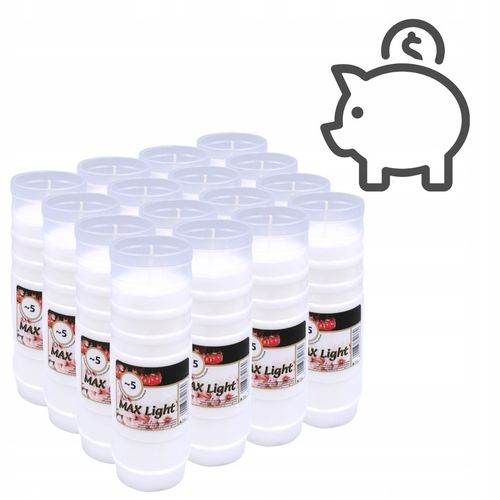 Wkłady do zniczy Znicze olejowe Całoroczne 5 dni 120h Max Light 16szt na Arena.pl