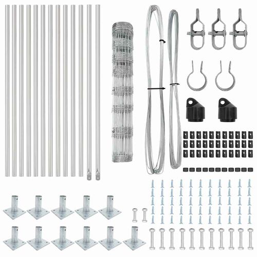 Ogrodzenie pastwiskowe Srebrny 25 x 1 m Stal galwanizowana na Arena.pl