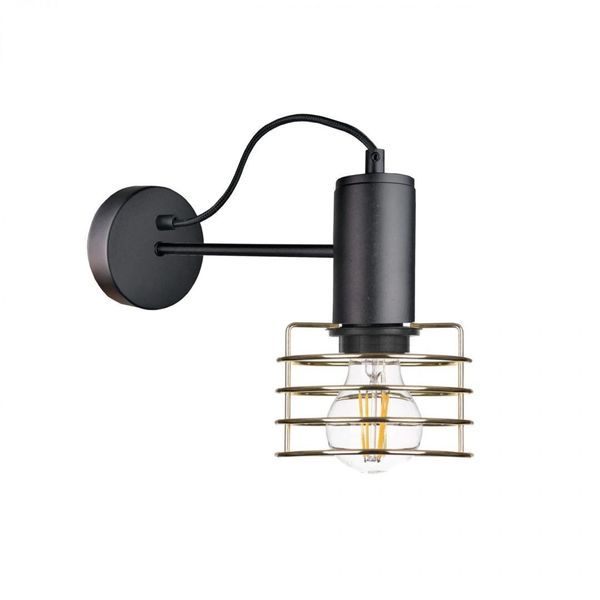 Kinkiet 1xE27 RUNE BLACK/GOLD zdjęcie 1