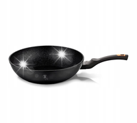 PATELNIA WOK INDUKCJA GAZ 28cm granitowa czarna