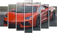 80CM 140CM OBRAZ 7 ELEM POMARAŃCZOWE LAMBO AXION23 ŚCIENNY