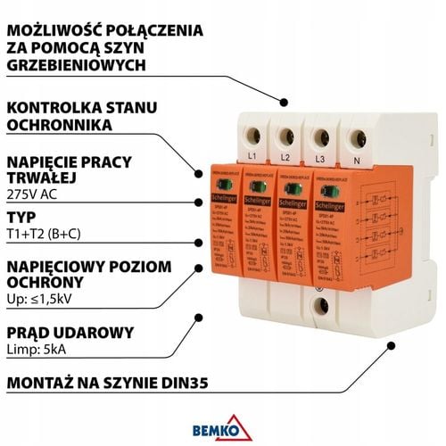 OCHRONNIK PRZEPIĘĆ 4P 5kA KLASA T1+T2 (B+C) SCHELINGER na Arena.pl