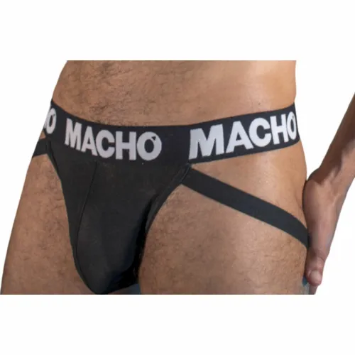 macho mx25nn jockstrap czarny s - elastyczna połprzezroczysta bielizna na Arena.pl
