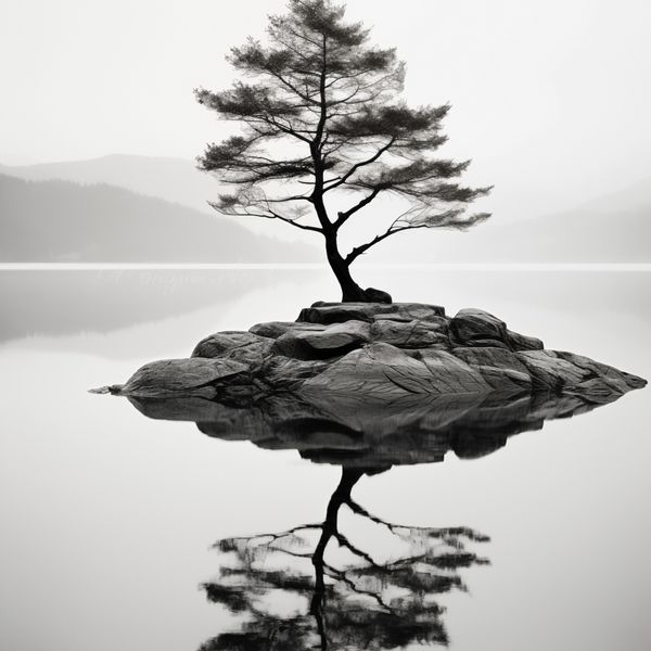 Plakat 60x60cm Samotne Drzewo zdjęcie 1