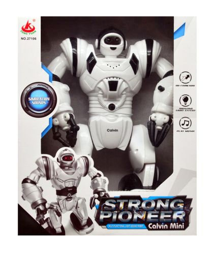 Interaktywny robot w kolorze białym - funkcje ruchowe, dźwiękowe i świetlne na Arena.pl