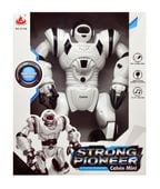 Interaktywny robot w kolorze białym - funkcje ruchowe, dźwiękowe i świetlne