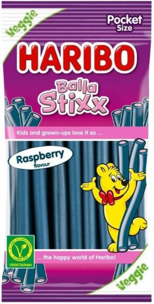 HARIBO ŻELKI 80G BALLA STIX RASPBERRY zdjęcie 1
