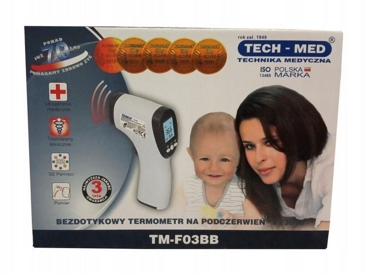 POLSKI TERMOMETR BEZDOTYKOWY LEKARSKI TECH-MED zdjęcie 4