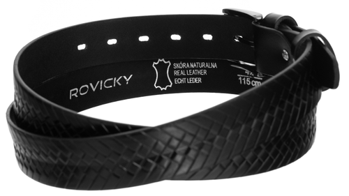 Skórzany pasek męski do garnituru klamra pleciony na Arena.pl