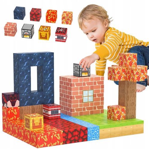 KLOCKI MAGNETYCZNE MAGNETYCZNY ZESTAW KLOCKÓW WYSOKA JAKOŚĆ 100PCS na Arena.pl