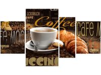 120CM 70 OBRAZ 4 ELEM PORANNA KAWA ŚCIENNY