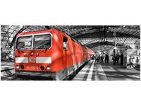 100X40CM CZERWONA LOKOMOTYWA OBRAZ DREWNO