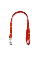 A-477 PEJCZ, KRÓTKA SMYCZ DLA PSA TAŚMA INDIAŃSKA 20mm/80cm Kolor - CZERWONY
